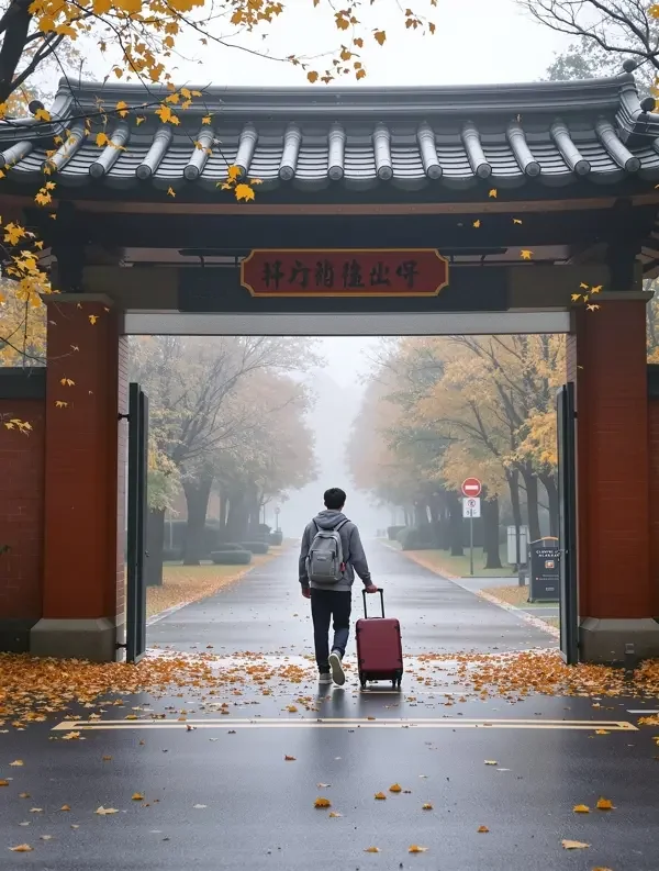 a v 片 拖着行李箱的九月 青春校园 剧情海报